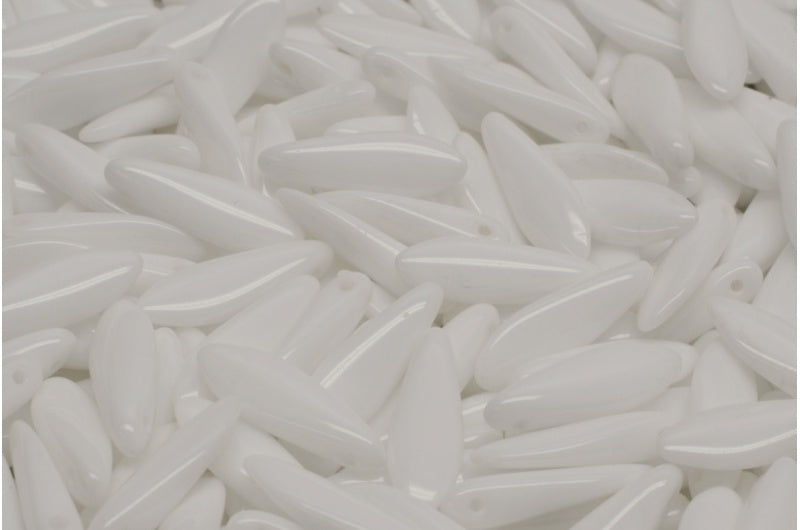 ダガービーズ、チョークホワイト(03000)、ガラス、チェコ共和国