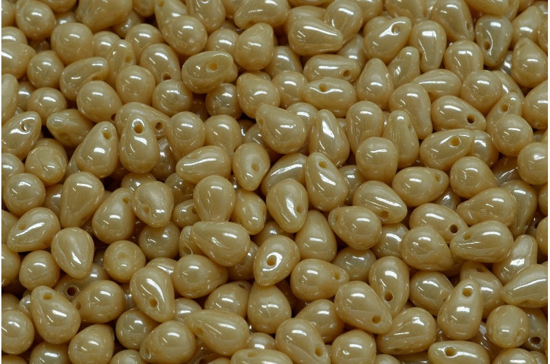 ドロップビーズ、ベージュヘマタイト(13020-14400)、ガラス、チェコ共和国