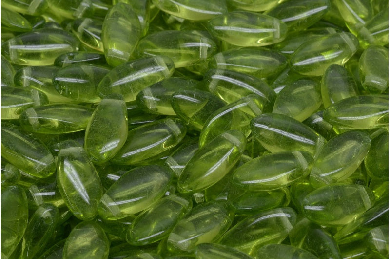 ダガービーズ、透明グリーン(50220)、ガラス、チェコ共和国