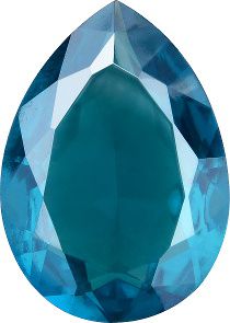 Pear Faceted Pointed Back (Doublets) Crystal Glass Stone, Aqua Blue 1 Transparent With Honey (60030-Ho), Czech Republic