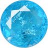 Round Faceted Pointed Back (Doublets) Crystal Glass Stone, Aqua Blue 2 With Silver (60030-Ag-Tw), Czech Republic