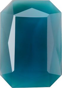 Octagon Faceted Pointed Back (Doublets) Crystal Glass Stone, Aqua Blue 3 Milky Colours (04030-60070-K), Czech Republic