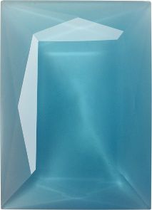 Rectangle Faceted Pointed Back (Doublets) Crystal Glass Stone, Aqua Blue 5 Milky Colours (04030-60020-K), Czech Republic