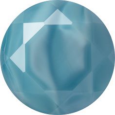 Round Faceted Pointed Back (Doublets) Crystal Glass Stone, Aqua Blue 6 Pearl Colours (06404), Czech Republic