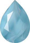 Pear Faceted Pointed Back (Doublets) Crystal Glass Stone, Aqua Blue 6 Pearl Colours (64040-00030-Tw), Czech Republic