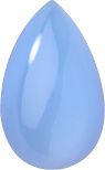 Pear Cabochons Flat Back Crystal Glass Stone, Aqua Blue 8 Moonshine (00375), Czech Republic