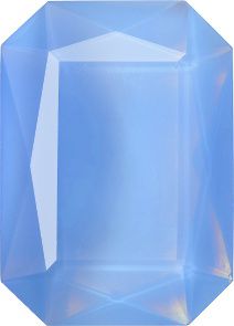 Octagon Faceted Pointed Back (Doublets) Crystal Glass Stone, Aqua Blue 9 Moonshine (00375), Czech Republic