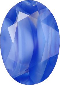 Oval Faceted Pointed Back (Doublets) Crystal Glass Stone, Aqua Blue 9 Pearl Colours (34040-00030-Tw), Czech Republic