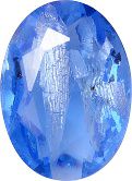 Oval Faceted Pointed Back (Doublets) Crystal Glass Stone, Aqua Blue 10 With Silver (30020-Ag-Tw), Czech Republic