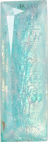 Rectangle Faceted Pointed Back (Doublets) Crystal Glass Stone, Aqua Blue 12 With Silver (05017), Czech Republic