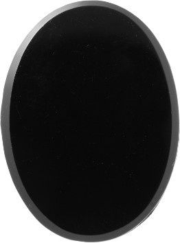 Oval Faceted Flat Back Crystal Glass Stone, Black 1 Opaque (23980), Czech Republic