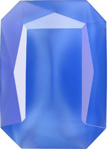 Octagon Faceted Pointed Back (Doublets) Crystal Glass Stone, Blue 1 Moonshine (00447), Czech Republic