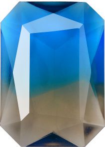 Octagon Faceted Pointed Back (Doublets) Crystal Glass Stone, Blue 1 Multicolours (Bi-11424), Czech Republic