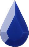Pear Faceted Pointed Back (Doublets) Crystal Glass Stone, Blue 2 Opaque (33060), Czech Republic