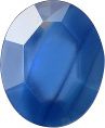 Oval Faceted Pointed Back (Doublets) Crystal Glass Stone, Blue 3 Pearl Colours (64090-00030-Tw), Czech Republic