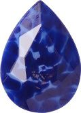 Pear Faceted Pointed Back (Doublets) Crystal Glass Stone, Blue 5 Matrix Colours (00392), Czech Republic