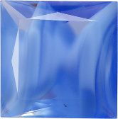 Square Faceted Pointed Back (Doublets) Crystal Glass Stone, Blue 6 Pearl Colours (34040-00030-Tw), Czech Republic
