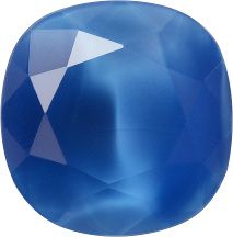 Rounded Square Faceted Pointed Back (Doublets) Crystal Glass Stone, Blue 6 Moonshine (00375), Czech Republic