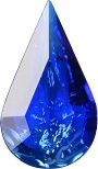 Pear Faceted Pointed Back (Doublets) Crystal Glass Stone, Blue 8 Mexico Opals (Mex-22), Czech Republic