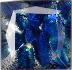 Square Faceted Pointed Back (Doublets) Crystal Glass Stone, Blue 10 With Silver (06045), Czech Republic