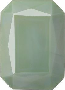 Octagon Faceted Pointed Back (Doublets) Crystal Glass Stone, Green 2 Opaque (53100), Czech Republic