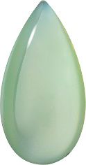 Pear Cabochons Flat Back Crystal Glass Stone, Light Green 2 Moonshine (00549), Czech Republic