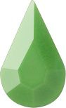Pear Faceted Pointed Back (Doublets) Crystal Glass Stone, Light Green 3 Opaque (54020), Czech Republic