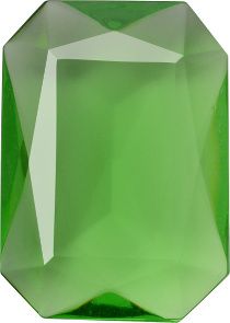 Octagon Faceted Pointed Back (Doublets) Crystal Glass Stone, Light Green 5 Transparent (50590), Czech Republic