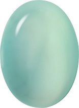 Oval Cabochons Flat Back Crystal Glass Stone, Light Green 7 Moonshine (01192), Czech Republic