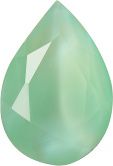 Pear Faceted Pointed Back (Doublets) Crystal Glass Stone, Light Green 7 Moonshine (01192), Czech Republic