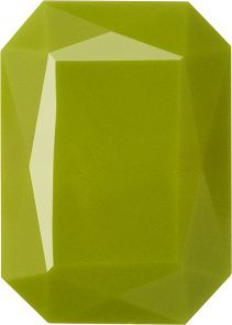 Octagon Faceted Pointed Back (Doublets) Crystal Glass Stone, Light Green 8 Opaque (54021), Czech Republic