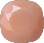 Rounded Square Faceted Pointed Back (Doublets) Crystal Glass Stone, Nude 3 Opaque (71100-A-St), Czech Republic