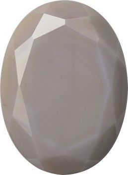 Oval Faceted Flat Back Crystal Glass Stone, Nude 3 Opaque (41000-St), Czech Republic