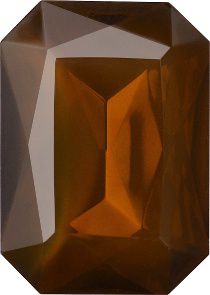 Octagon Faceted Pointed Back (Doublets) Crystal Glass Stone, Orange 2 Transparent With Chrome (90000-Chr), Czech Republic