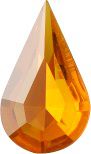 Pear Faceted Pointed Back (Doublets) Crystal Glass Stone, Orange 6 Transparent With Ab (10040-Abb), Czech Republic