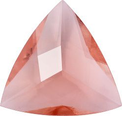 Triangle Faceted Pointed Back (Doublets) Crystal Glass Stone, Pink 1 Transparent (70110-L), Czech Republic