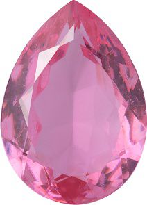 Pear Faceted Pointed Back (Doublets) Crystal Glass Stone, Pink 11 Transparent (70100-K), Czech Republic