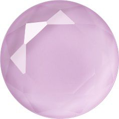 Round Faceted Flat Back Crystal Glass Stone, Pink 2 Transparent (70200-L), Czech Republic