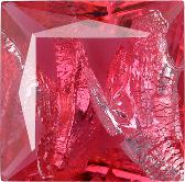Square Faceted Pointed Back (Doublets) Crystal Glass Stone, Pink 3 With Silver (70140-K-Ag-Tw), Czech Republic