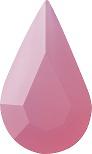 Pear Faceted Pointed Back (Doublets) Crystal Glass Stone, Pink 3 Opaque (71012), Czech Republic