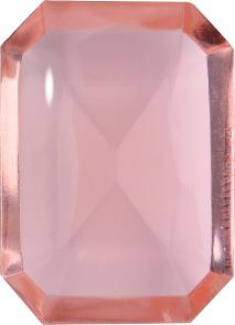 Octagon Cabochons Pointed Back Crystal Glass Stone, Pink 4 Transparent (70120-L-St), Czech Republic