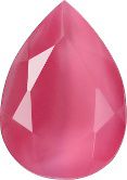 Pear Faceted Pointed Back (Doublets) Crystal Glass Stone, Pink 5 Moonshine (00375), Czech Republic