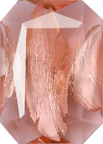 Octagon Faceted Pointed Back (Doublets) Crystal Glass Stone, Pink 7 With Silver (7012L0-Ag-Tw-St), Czech Republic
