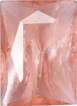 Rectangle Faceted Pointed Back (Doublets) Crystal Glass Stone, Pink 7 With Silver (7012L0-Ag-Tw), Czech Republic