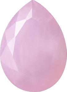 Pear Faceted Pointed Back (Doublets) Crystal Glass Stone, Pink 8 Pearl Colours (02407), Czech Republic