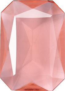 Octagon Faceted Pointed Back (Doublets) Crystal Glass Stone, Pink 12 Transparent (70120-L), Czech Republic