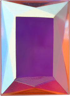Rectangle Faceted Pointed Back (Doublets) Crystal Glass Stone, Pink 14 Transparent With Ab (70120-L-Abt), Czech Republic