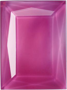 Rectangle Faceted Flat Back Crystal Glass Stone, Pink 16 Milky Colours (04030-70350-K), Czech Republic