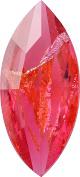 Navette Faceted Pointed Back (Doublets) Crystal Glass Stone, Pink 18 With Silver (70140-K-Ag-Tw), Czech Republic