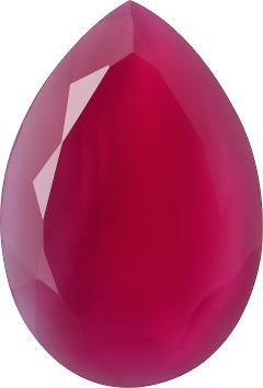 Pear Faceted Pointed Back (Doublets) Crystal Glass Stone, Pink 20 Milky Colours (04030-70350-K), Czech Republic